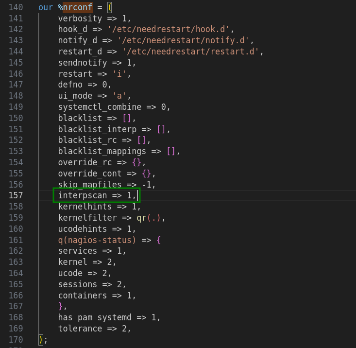 <code>$nrconf{interpscan}</code> being set to 0