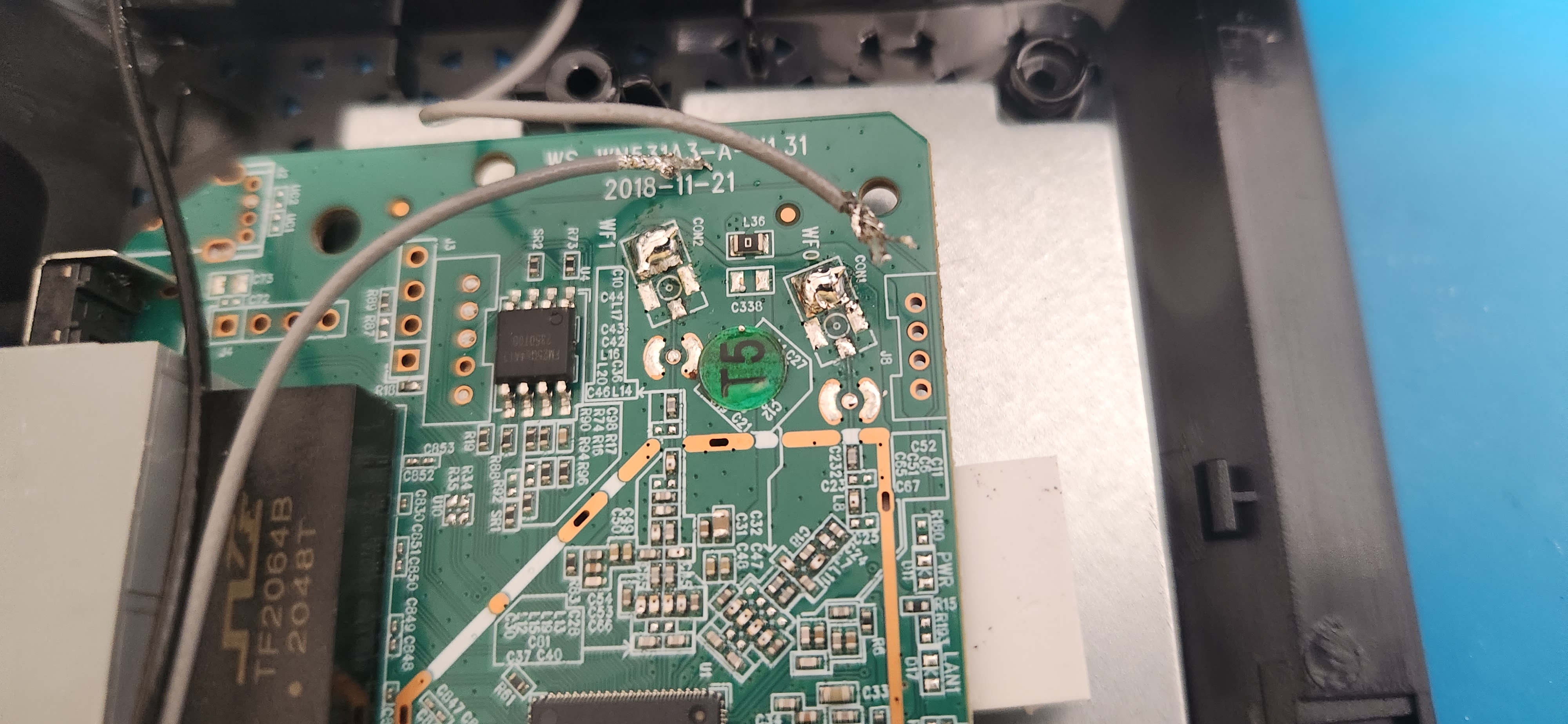 The new alloy formed on the antenna