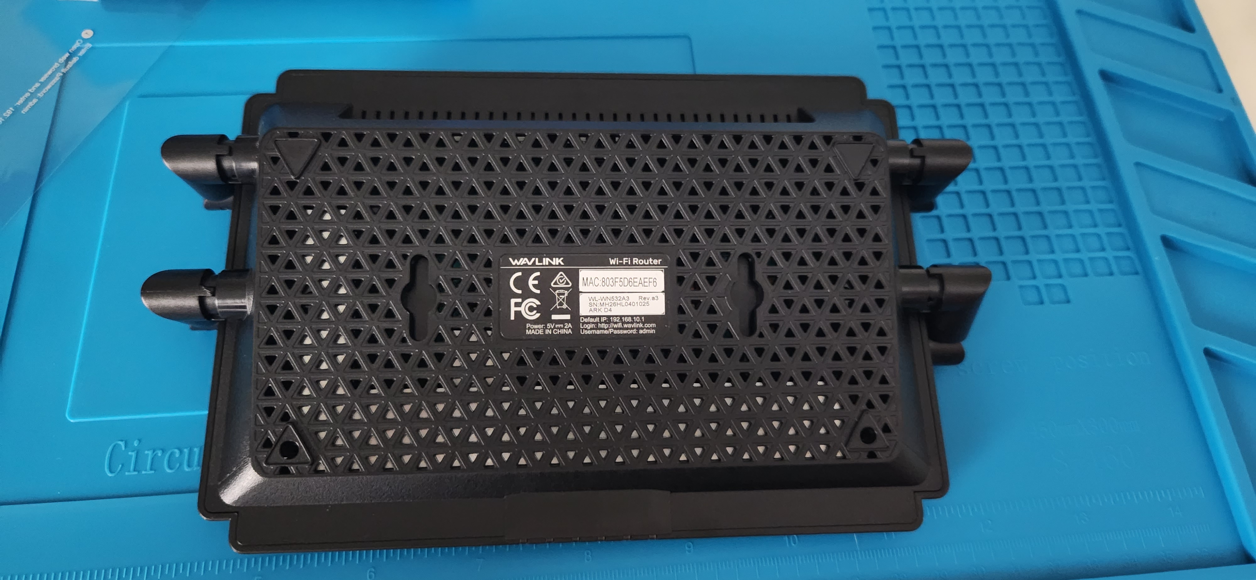 Unopened router with feet removed